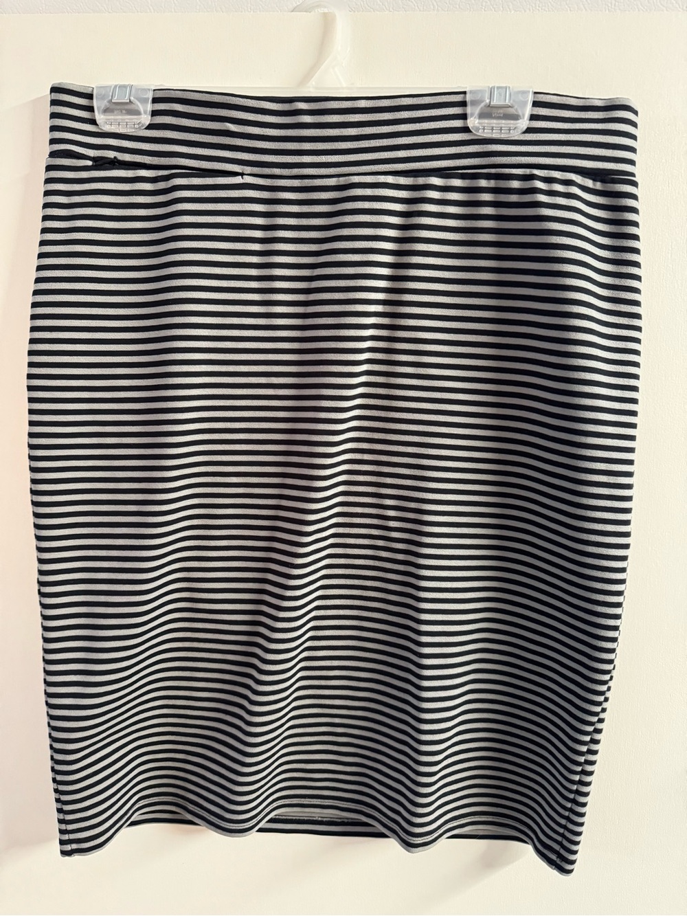 Toad&Co Black and White Striped Pencil Skirt